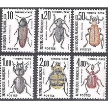 France 1982 Michel Taxe 106 - 111 Neuf ** Cote (2008) 4.40 € Coléoptères