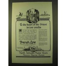 1923 French Line Cruise Ad - Heart of the Orient