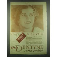 1931 Dentyne Gum Ad - Keeps Teeth White