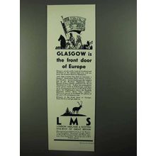 1931 LMS London Midland & Scottish Railway Ad - Glasgow