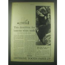 1931 Listerine Tooth Paste Ad - Lustrous Teeth
