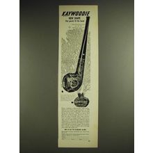 1948 Kaywoodie Super-Grain No. 31C Pipe Ad - Kaywoodie new shape flat panels