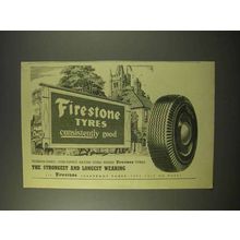 1954 Firestone Tyres Tires Ad - Consistently Good
