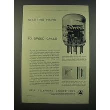 1954 Bell Telephone Ad - Splitting Hairs to Speed Calls