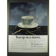 1989 Safmarine Shipping Ad - Teacup in a storm