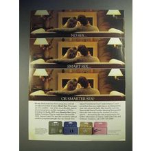 1989 Safetex Condom Ad - No Sex, Smart Sex, Smarter Sex