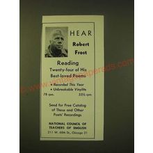 1951 National Council of Teachers of English Ad - Hear Robert Frost reading