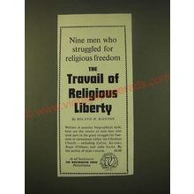 1951 The Westminster Press Ad - Nine men who struggled for religious freedom