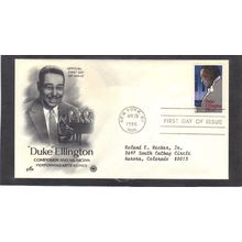 FDC Art Craft 2211 22c Duke Ellington (Cachet-Typed/A) CV41873