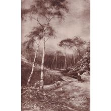 May Farm Bridge Painting J.MacWhirter Antique RPC Postcard