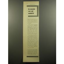 1952 Holiday Magazine Ad - An occasion rare and wonderful