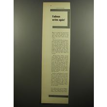 1952 Holiday Magazine Ad - Fadiman writes again