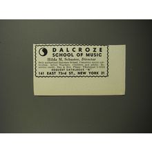1953 Dalcroze School of Music Advertisement