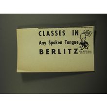 1953 Berlitz School of Language Ad - Classes in any spoken tongue