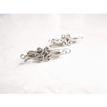Extra tiny small silver metal slim hair pin clip barrette (set of two)