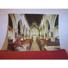 CHURCH INTERIOR, RAMSEY, HUNTINGDON, CAMBRIDGESHIRE used postcard 1984 pm =