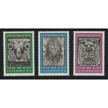 Luxembourg Mascarons 2nd series 3v 1992 MNH SG#1320-1322 MI#1299-1201