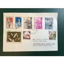 ICOLLECTZONE ITALY to USA 1982 Mixed Franking Cover (E600)