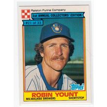 1984 Ralston Purina Robin Yount baseball card #21 – Brewers- Oddball