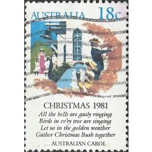 AUSTRALIA, CHRISTMAS, All the Bells are Gaily Ringing, blue 1981, 18c, #5