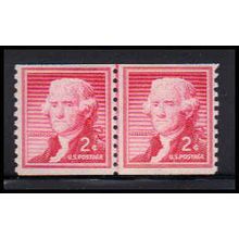 1055 2c Thomas Jefferson Just Clears MNH CLP QA0021