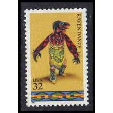 3075 32c Raven Dance Fine MNH W5264