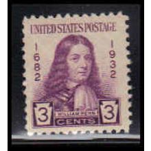 724 3c William Penn Fine MNH O3528