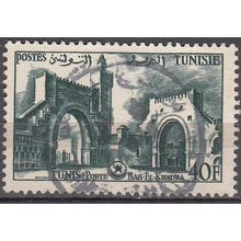 Tunisie 1956 Michel 456 O Cote (2005) 0.10 Euro Tunis Bab El Khadra Cachet rond