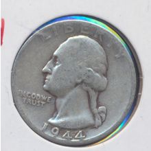 1944-P Washington 90% Silver Quarter, Circulated & Ungraded