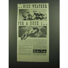 1939 Canadian Pacific Cruise Ad - Nice Weather for Duck