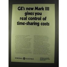 1972 G.E. Mark III Computer Time Sharing Ad - Control