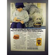 1972 Gaines Burgers Dog Food Ad - The Way People Feel