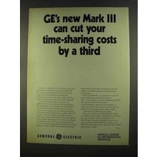 1972 G.E. Mark III Computer Time Sharing Ad, Cut Costs