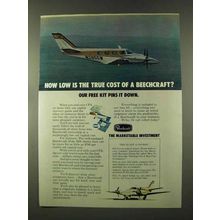 1973 Beechcraft Duke B60 Plane Ad - The True Cost