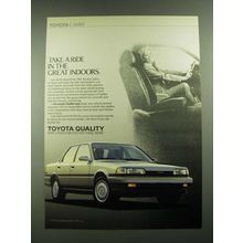 1989 Toyota Camry Ad - Take a Ride in the Great Indoors.