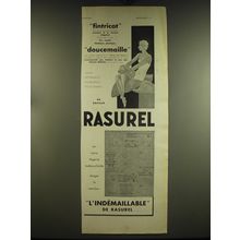 1933 Rasurel Lingerie Advertisement - in French - fintricot