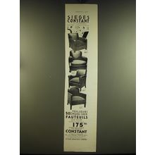 1933 Sieges Constant Chairs Advertisement - No. 301, 124, 108 and 102 - in Frenc