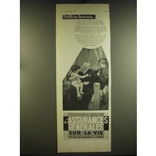 1933 Compagnie D'Assurances Generales sur la vie Advertisement - in French