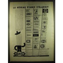 1933 Dario Serie T Radio Tubes Advertisement - in French - Le reseau d'amis s'el