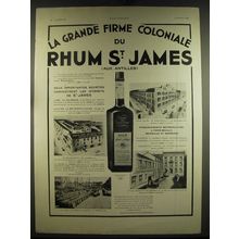 1933 Rhum St. James Ad - in French - La grande firme coloniale du Rhum St. James