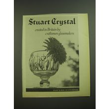 1968 Stuart Crystal Ad - Created in Britain by Craftsmen glassmakers
