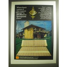 1974 Kodak Kodel Polyester Devon by Bill Blass for Springfield Sheets Ad
