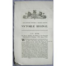 1854 Act of Parliament: salaries Parochial Schoolmasters Scotland
