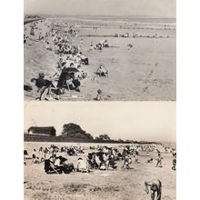 Dymchurch Building A Sandcastle Real Photo 2x Old Postcard