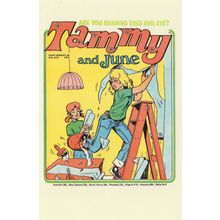 Decorating Disaster Foot In Paint Bucket Tammy Girls Comic Postcard
