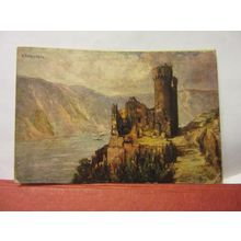 EHRENFELS CASTLE, RHEIN, GERMANY unused vintage postcard =
