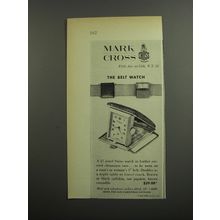 1953 Mark Cross Belt Watch Advertisement