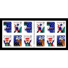 Traditional Christmas Booklet Pane of Twelve 29 Cent Postage Stamps Scott 2802a