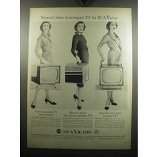 1957 RCA Victor Televisions Ad - Bellamy 17S604, Big-Screen Portable 17S709