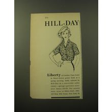 1960 Hill-Day Liberty of London Shirt Advertisement